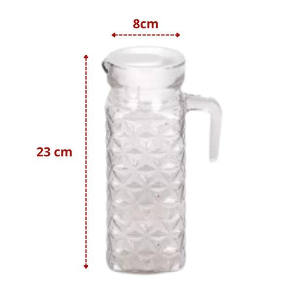1 Jarra Diamante 1 Litro+ 6 Copos Bristol 200ml Transparente - Praticasa Imagem de 1 Jarra Diamante 1 Litro+ 6 Copos Bristol 200ml Transparente