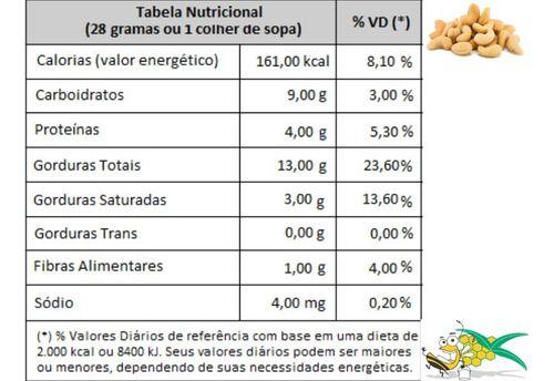 Imagem de 1 Kg Castanha Caju Torrada W1 Inteira Premium Com Sal