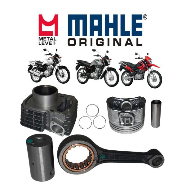 Imagem de 1 Kit Cilindro Mahle Metal Leve+Kit Biela Honda Cg Cargo 125i 2017 A 2022