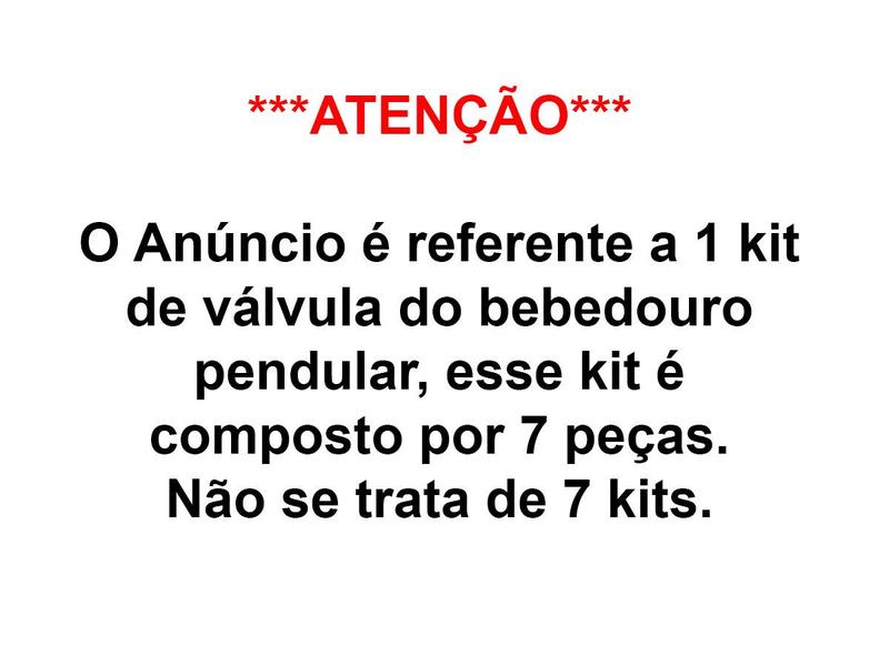 Imagem de 1 kit válvula bebedouro pendular sgamag aves com 7 peças