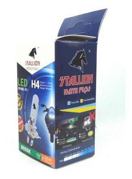 Imagem de 1 Lampada Moto H4 Super Led  Efeito Xenon 8000k Cg Ybr Cb - STALLION