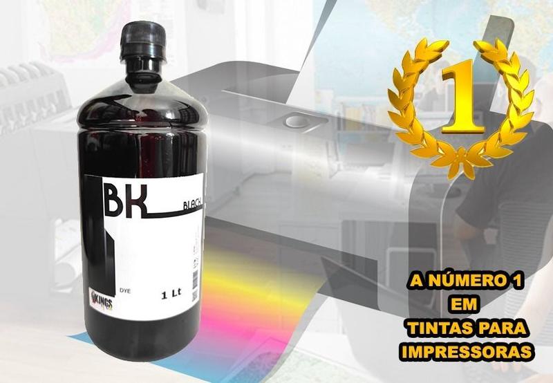 1 Litro Black Tinta Para Impressora Hp DeskJet 2510 2600 2050-J510 Alta Qualidade Kings Of Ink Imagem de 1 Litro Black Tinta Para Impressora Hp DeskJet 2510 2600 2050-J510 Alta Qualidade Kings Of Ink