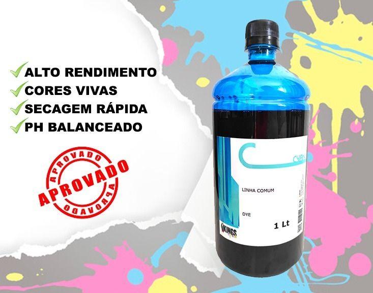 Imagem de 1 Litro Cyan Tinta Para Impressora Canon E3111 E3110 E3110 Alta Qualidade Kings Of Ink