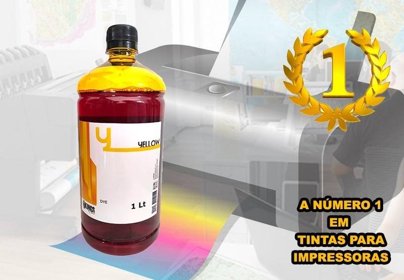 Imagem de 1 Litro Yellow Tinta Para Impressora Brother DCP-165C DCP-T300  Alta Qualidade Kings Of Ink