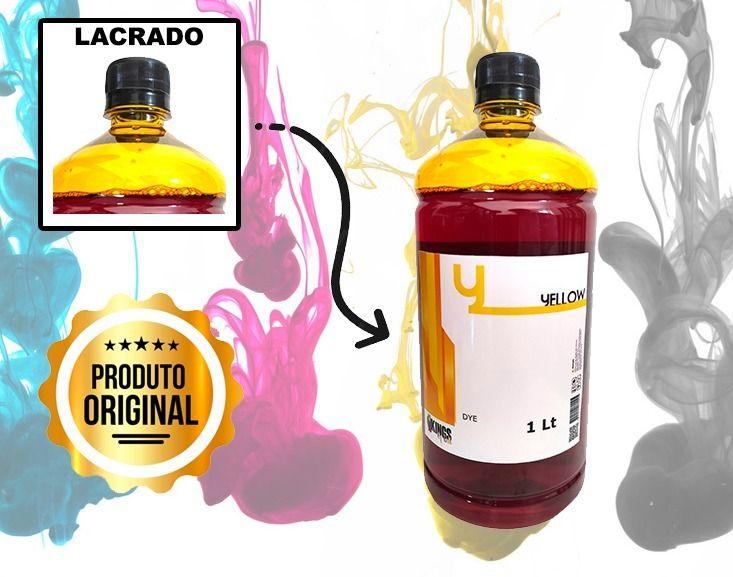 Imagem de 1 Litro Yellow Tinta Para Impressora Brother MFC-J4310DW Alta Qualidade Kings Of Ink