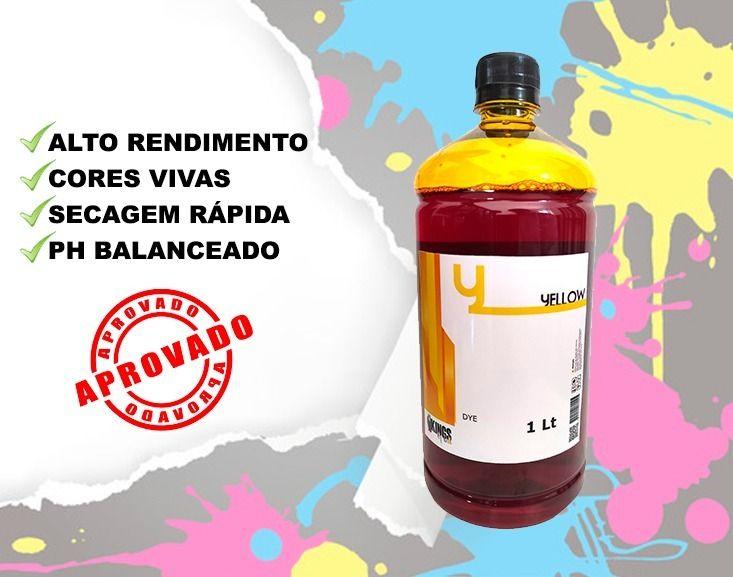 Imagem de 1 Litro Yellow Tinta Para Impressora Brother MFC-J5855DW MFC-J6710DW  Alta Qualidade Kings Of Ink