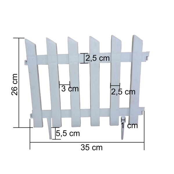 Imagem de 1 Metro Cerca para Jardim - Plástico Reciclado - Modelo Cerca