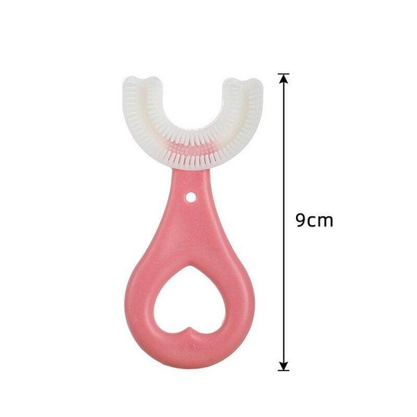 Imagem de 1 pacote de silicone grau de comida escova de dentes, design em forma de U