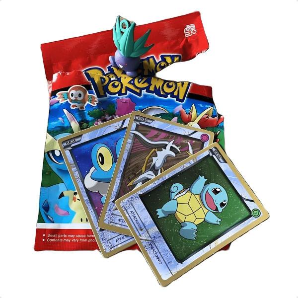 Imagem de 1 Pacote Pokémon + 1 Carta Pikachu Sua Turma Carta Brinquedo