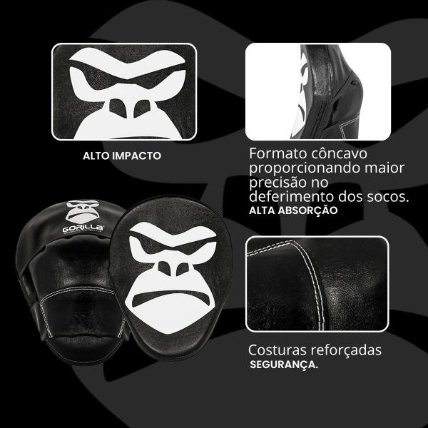 1 Par Manopla De Foco Gorilla Aparadora de Soco Luva Alvo Muay Thai Boxe Luta Defesa Artes Marciais Imagem de 1 Par Manopla De Foco Gorilla Aparadora de Soco Luva Alvo Muay Thai Boxe Luta Defesa Artes Marciais