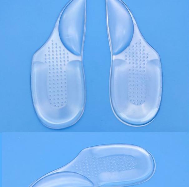 Imagem de 1 Par Palmilha Gel Arco Plantar Pé Chato Plano Cavo Silicone