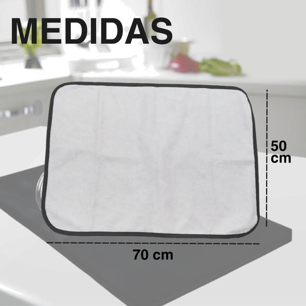 Imagem de 1 Pc, Base para Secagem de Taças, Bar, 70x50cm, Branco, Absorvente, Prático e Ecológico - Vila Flor