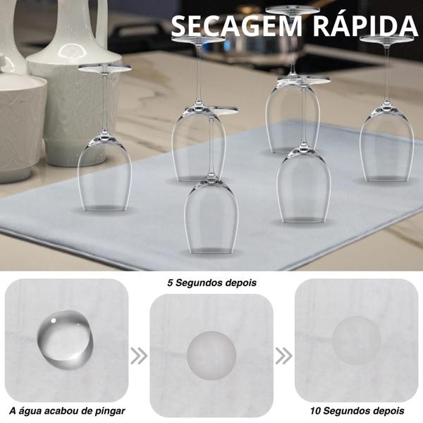 1 Pc, Base para Secagem de Taças, Bar, 70x50cm, Branco, Absorvente, Prático e Ecológico - Vila Flor Imagem de 1 Pc, Base para Secagem de Taças, Bar, 70x50cm, Branco, Absorvente, Prático e Ecológico - Vila Flor