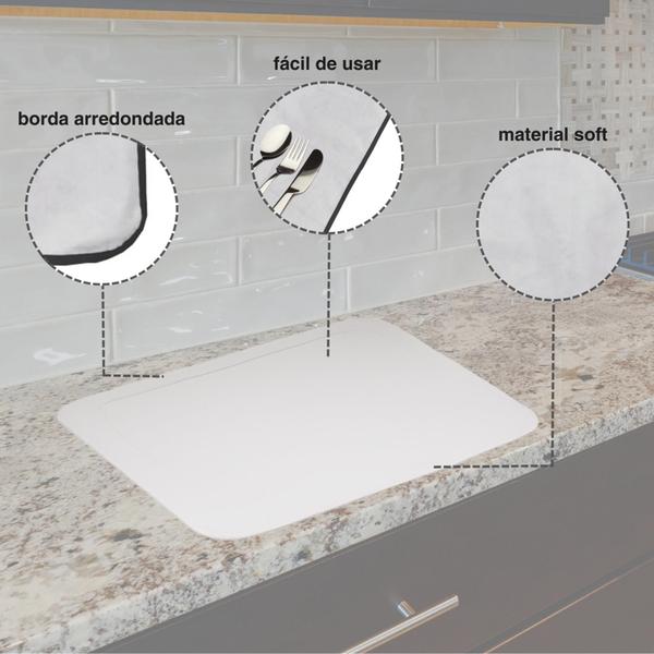 1 Pc, Base para Secagem de Taças, Bar, 70x50cm, Branco, Absorvente, Prático e Ecológico - Vila Flor Imagem de 1 Pc, Base para Secagem de Taças, Bar, 70x50cm, Branco, Absorvente, Prático e Ecológico - Vila Flor