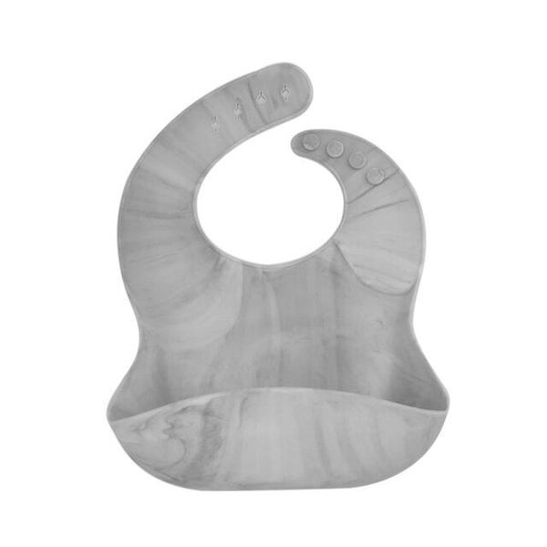 Imagem de 1 PC Silicone Baby Bib, Cor Sólida Simples, Ajustável