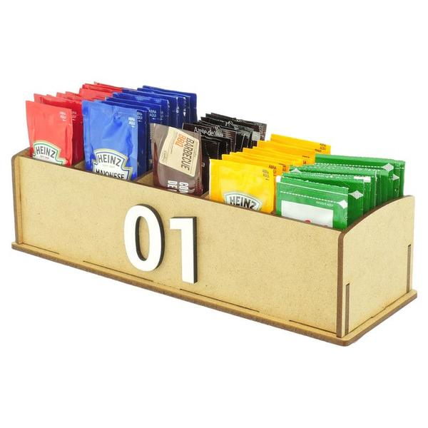 1 Porta Sachê de Mesa Para Hamburgueria Cefeteria Lanchonete Padaria Crú - Modernarte Imagem de 1 Porta Sachê de Mesa Para Hamburgueria Cefeteria Lanchonete Padaria Crú