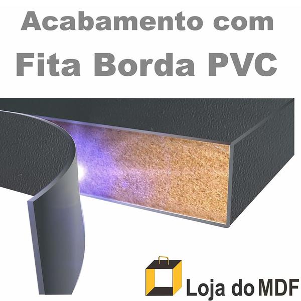 Imagem de 1 Prateleira Mdf 55x25 Preto Nicho Livros Revista