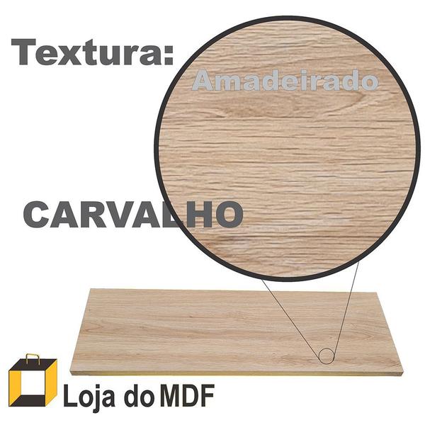 Imagem de 1 Prateleira U Mdf 60x10 Carvalho Nicho Livros Revista