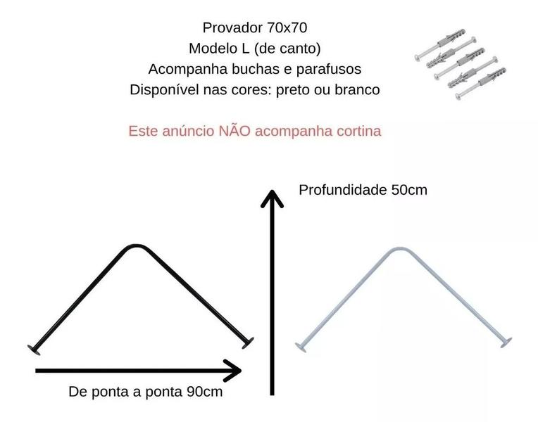 Imagem de 1 Provador 70x70  Disponivel Em 3 Modelos Comercio Roupa