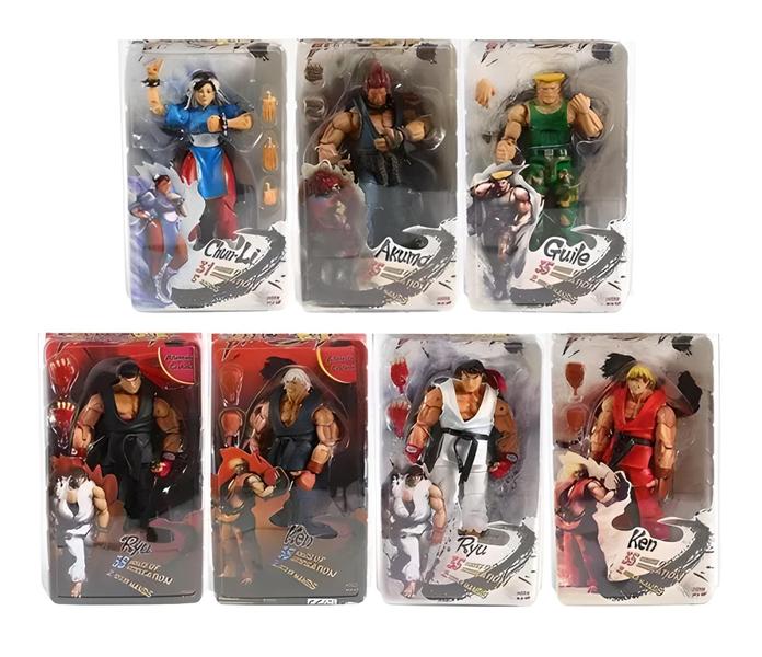 1 Street Fighter 4 Survival Ken Ou Ryu 18cm Neca Articulado