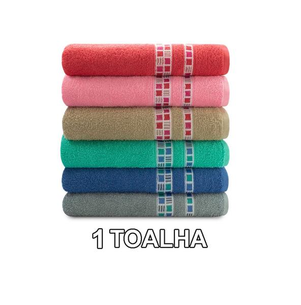 Imagem de 1 Toalha De Rosto Avulsa 340G/m² Tetris Super Macia Camesa