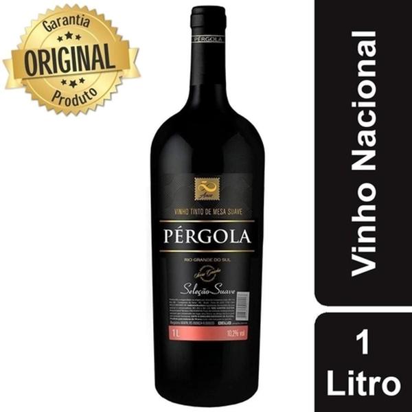 Imagem de 1 Vinho Tinto Mesa Suave Selecao Pergola 1 Litro Nacional