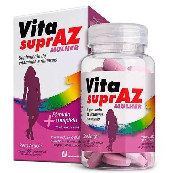 1 Vita suprAZ Mulher + 1 Vita SuprAZ Homem com 60 cápsulas cada - União Química Imagem de 1 Vita suprAZ Mulher + 1 Vita SuprAZ Homem com 60 cápsulas cada