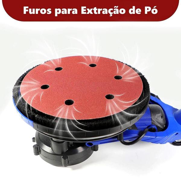 Imagem de 1 X Lixa Disco Grão 9 Polegadas 225Mm 6 Furos Lixadeira