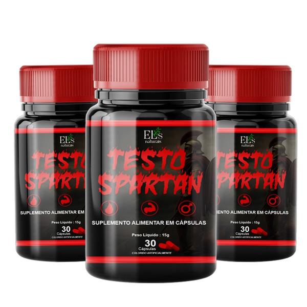 1 x Pote Testo Spartan Melhore seu Vigor e Bem Estar - Els Naturais Imagem de 1 x Pote Testo Spartan Melhore seu Vigor e Bem Estar