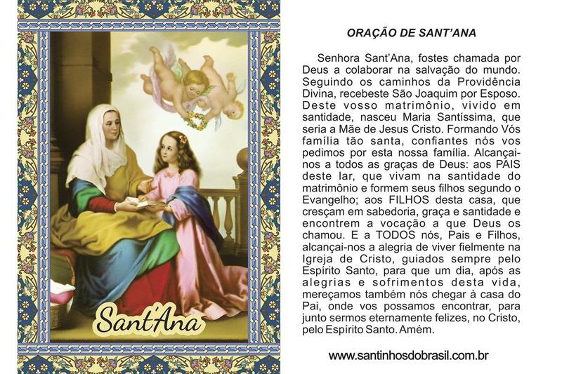 Imagem de 10.000  Santinho de SantAna (oração no verso) - 7x10 cm