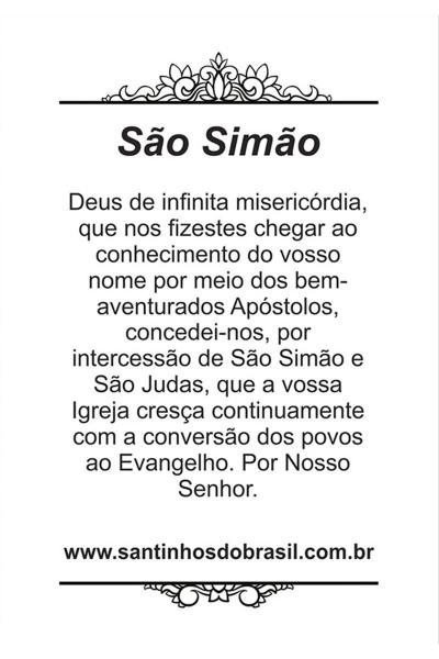 10.000 Santinho São Simão (oração no verso) - 7x10 cm - Santinhos do Brasil Imagem de 10.000 Santinho São Simão (oração no verso) - 7x10 cm