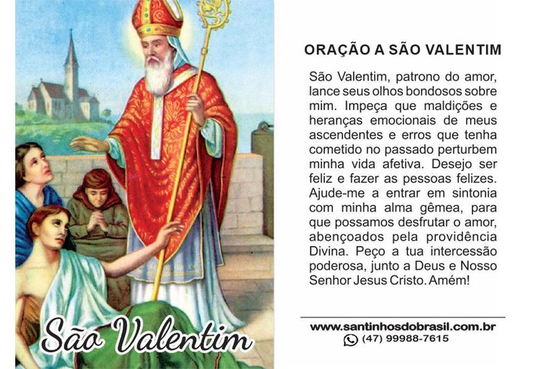 Imagem de 10.000 Santinho São Valentim (oração no verso) - 7x10 cm