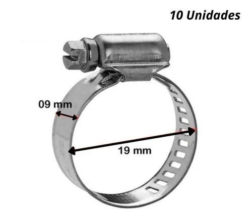 Imagem de 10 Abraçadeira Aperto De Mangueira Gás E  Jardim 13/19 Rexon