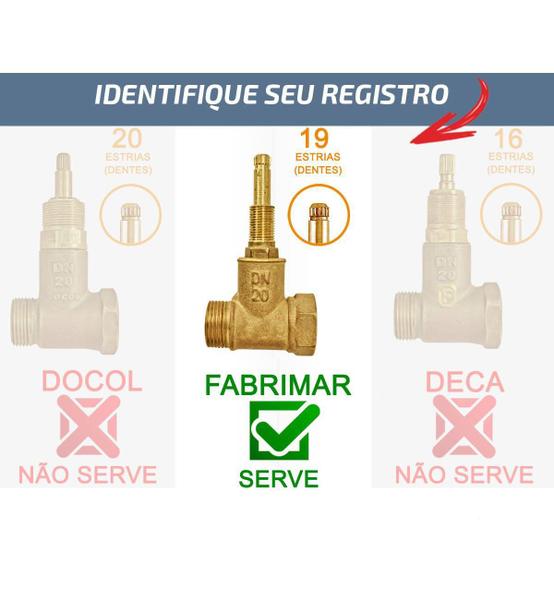 Imagem de 10 Acabamentos Cromado Quadrado Registro Pressão Fabrimar