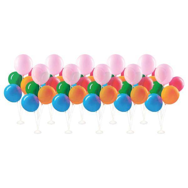 Imagem de 10 Arranjos Enfeite Balão Bexiga Decoração Festa Vareta 45Cm