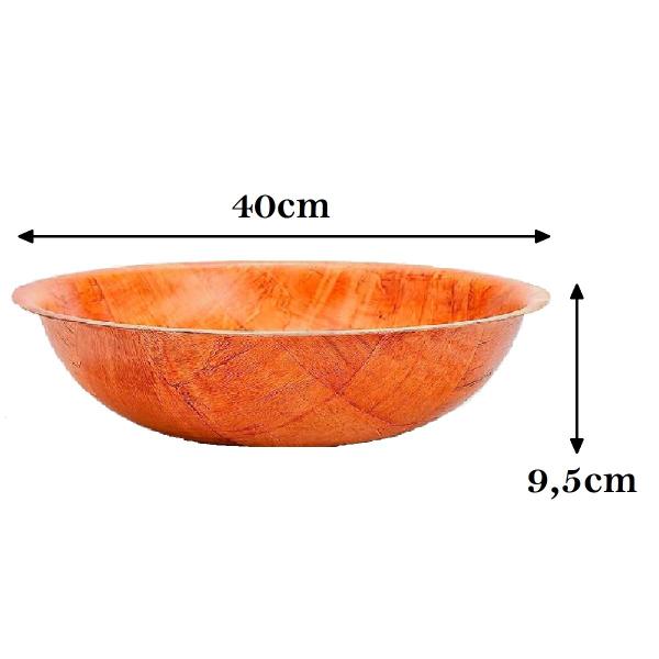 Imagem de 10 Bacia Saladeira Bowl Tigela em Madeira Para Servir 40cm