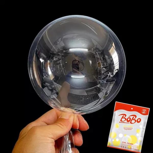 Imagem de 10 Balão Bubble Transparente Bobo 5 Polegadas Balloon Cake