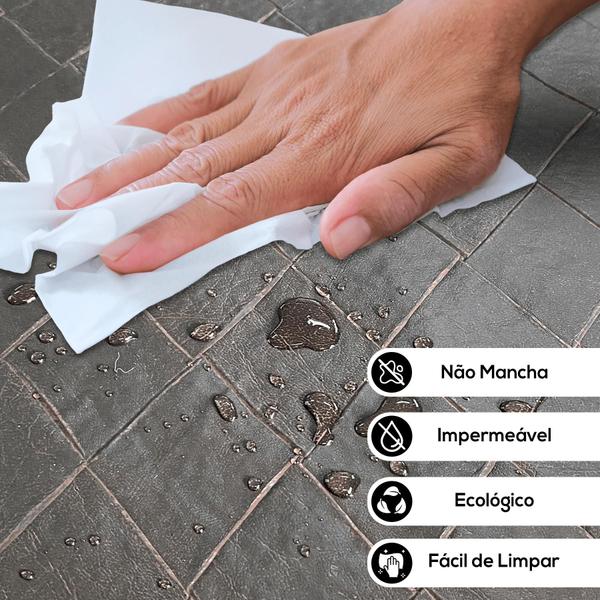 Imagem de 10 Bases de Prato para Mesa e 10 Porta Copos Mosaico Marrom