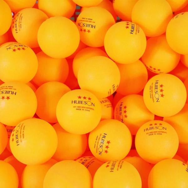 Imagem de 10 Bolas de Ping Pong Huieson - 3 Estrelas, 28g, 40mm (ABS)