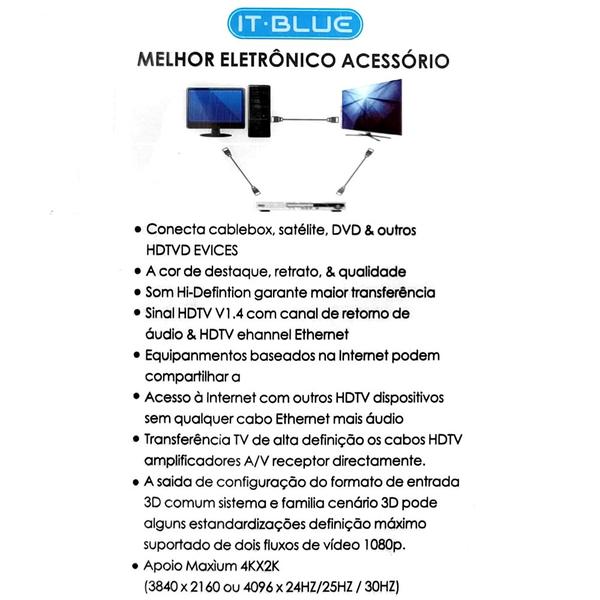 Imagem de 10 Cabos HDMI TV Vídeo Game PC Full HD 3Mts Atacado Revenda