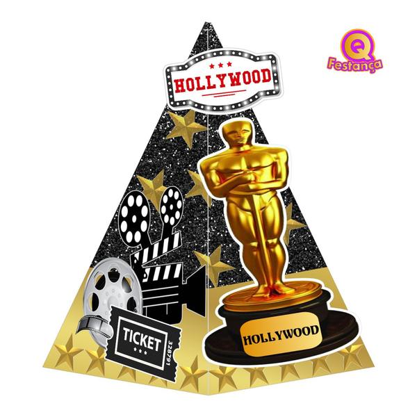 Imagem de 10 Caixas Cone Hollywood com Aplique 3D