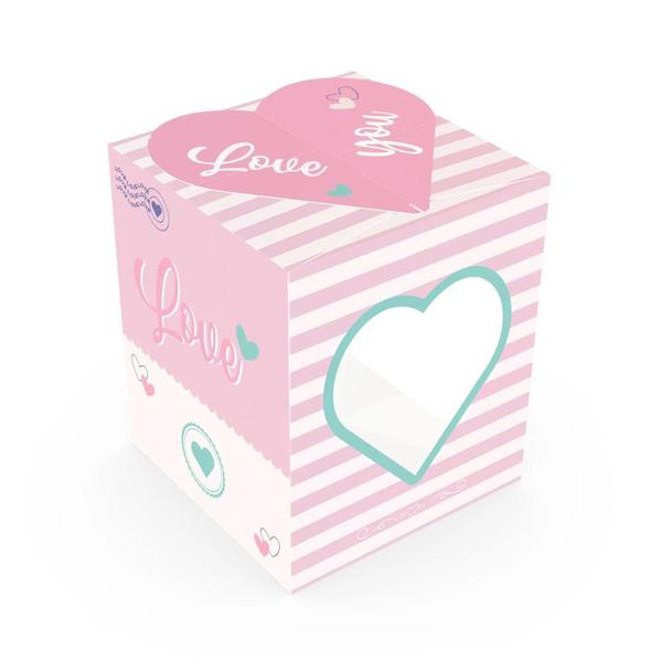 Imagem de 10 CAIXAS POP UP C/ VISOR 12x10x10 CM WITH LOVE C4918 IDEIA