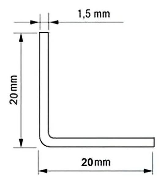 Imagem de 10 Cantoneiras L em Pvc 20mm X 20mm X 1,5mm X 3,0 metros Para Acabamentos e Proteção