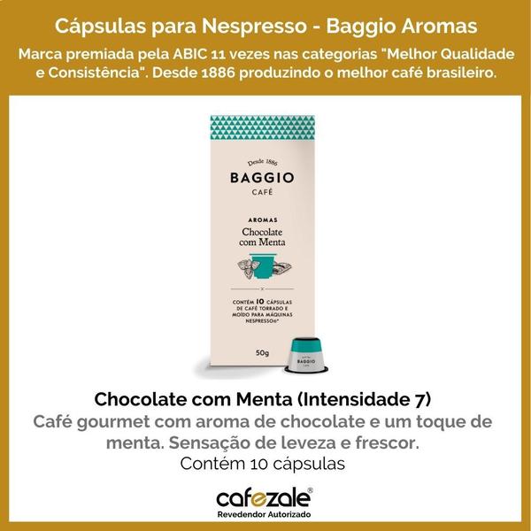 Imagem de 10 Cápsulas Para Nespresso - Café Baggio - Chocolate com Menta