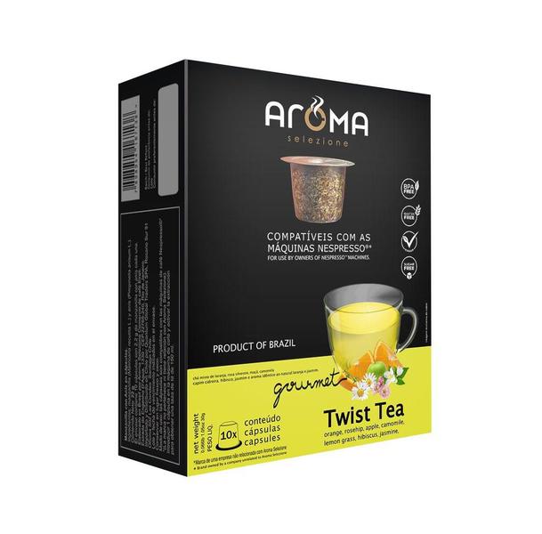 Imagem de 10 Cápsulas Para Nespresso - Chá Twist Tea - Cápsula Aroma