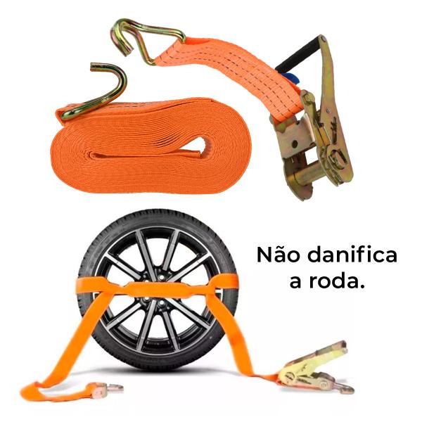 10 Catraca + Cinta Amarração 3 Ton 9 Metros Rabicho J 50mm - MIX FIXAÇÃO Imagem de 10 Catraca + Cinta Amarração 3 Ton 9 Metros Rabicho J 50mm
