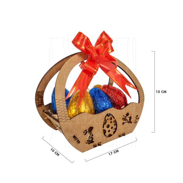 Imagem de 10 Cesta Mini Páscoa Mdf Ifood Presente Chocolate Ovo