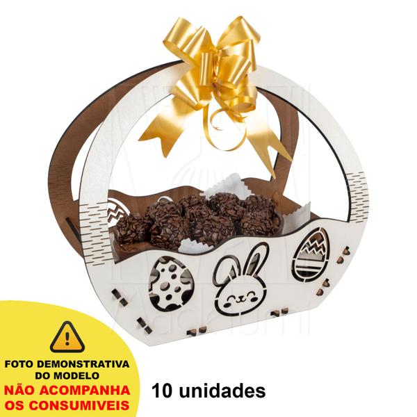 10 Cesta P Páscoa Mdf Branco Ifood Presente Chocolate Ovo - Madelumi Imagem de 10 Cesta P Páscoa Mdf Branco Ifood Presente Chocolate Ovo