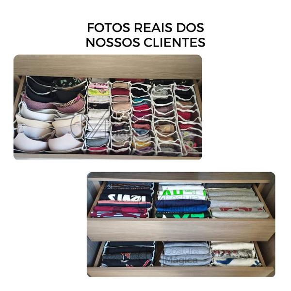 Imagem de 10 Colmeia Organizadora para Peça Íntima  34x10x10 Pvc Cristal Transparente