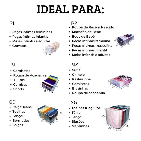 Imagem de 10 Colmeia Organizadora para Peça Íntima  34x10x10 Pvc Cristal Transparente